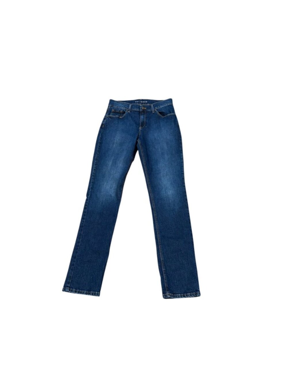 Mott & Bow Boyfriend Denim Jeans 28x32 Dark Wash Mid Rise Straight Leg